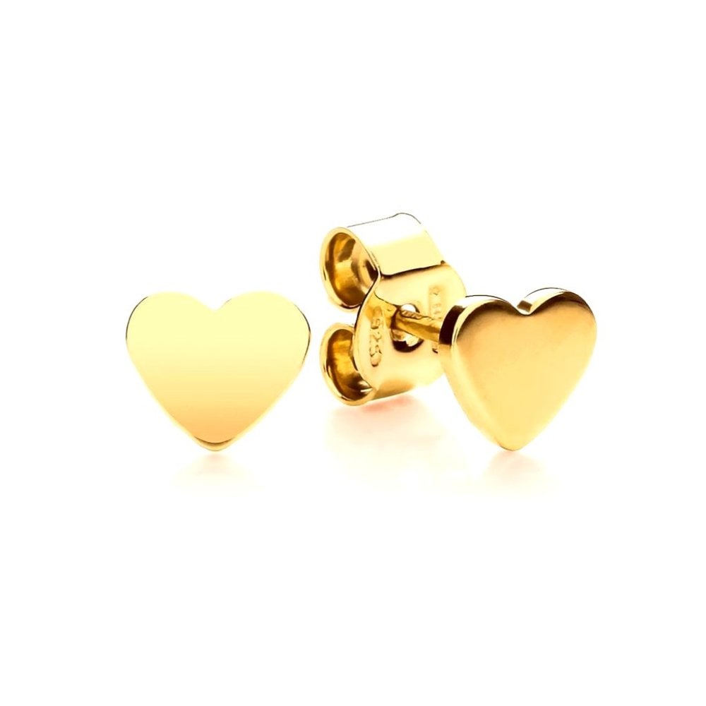 Ted Baker Harly Gold Finish Tiny Heart Stud Earrings
